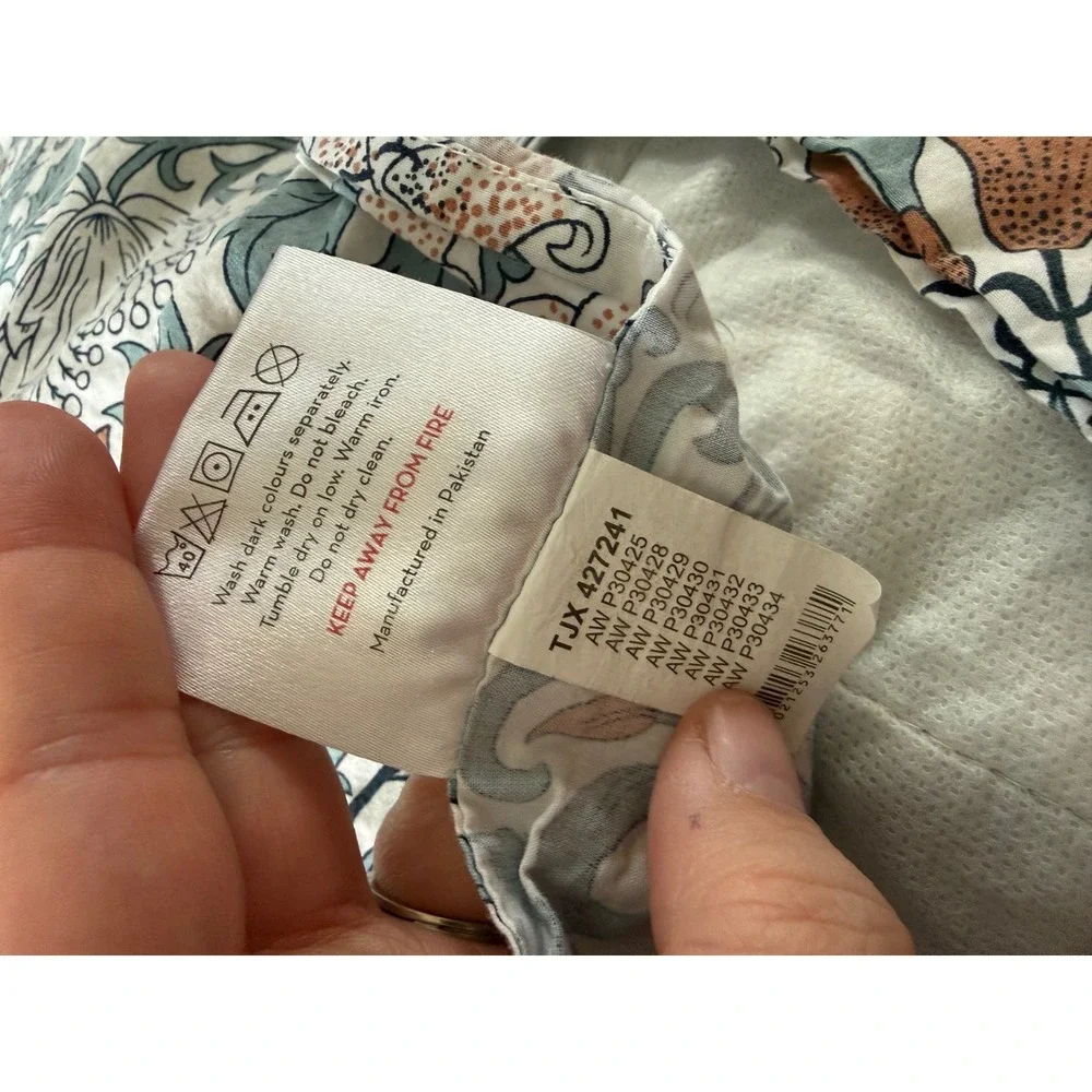 William Morris at home‎ blue floral print king size pillow cases